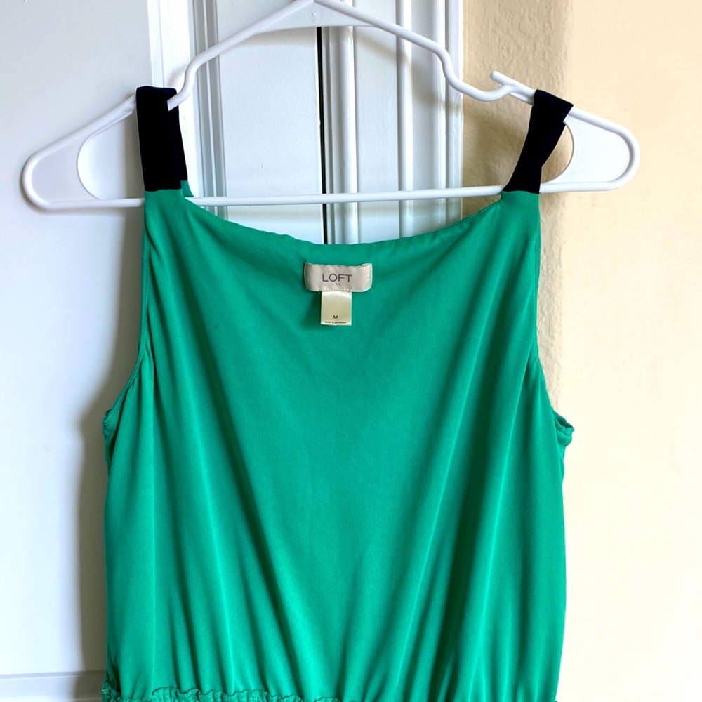 Cute EUC loft green blue dress 3/$10